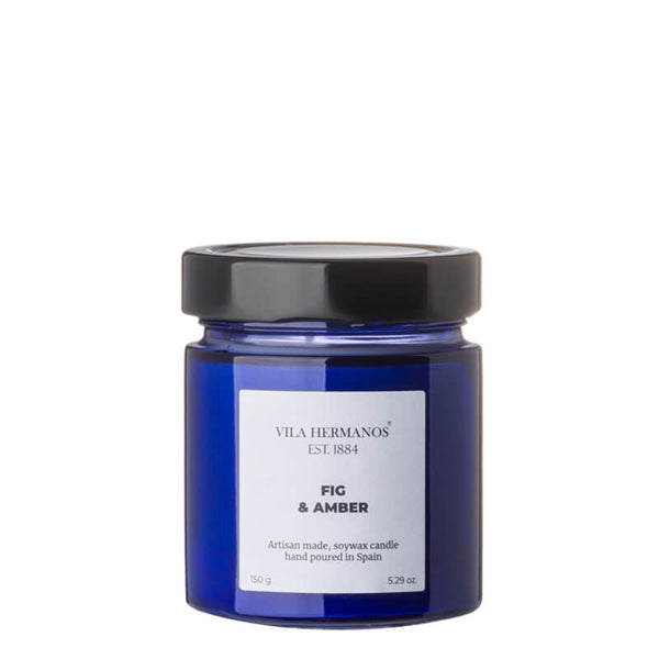 Gyertya Vila Hermanos Apothecary Cobalt Blue FIG & AMBER 150gr