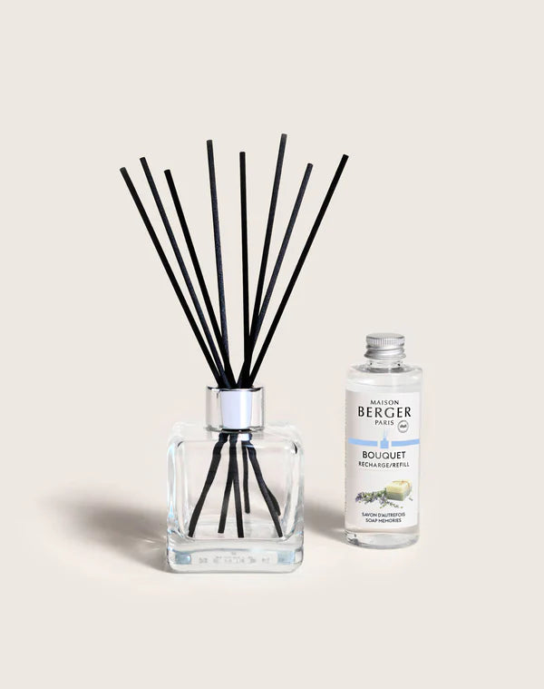Maison Berger - Pálcás Diffúzor Cube 125ml - Szappanos Emlékek