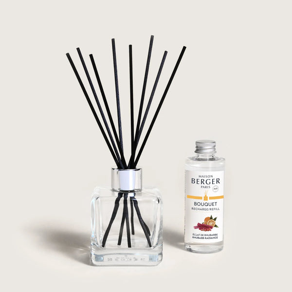 Maison Berger - Pálcás Diffúzor Cube 125ml - Ragyogó Rebarbara